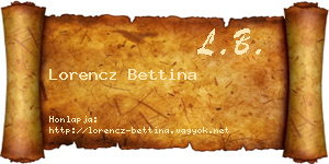 Lorencz Bettina névjegykártya